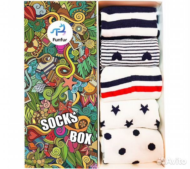 Носки Funfur Love в наборе 5 пар