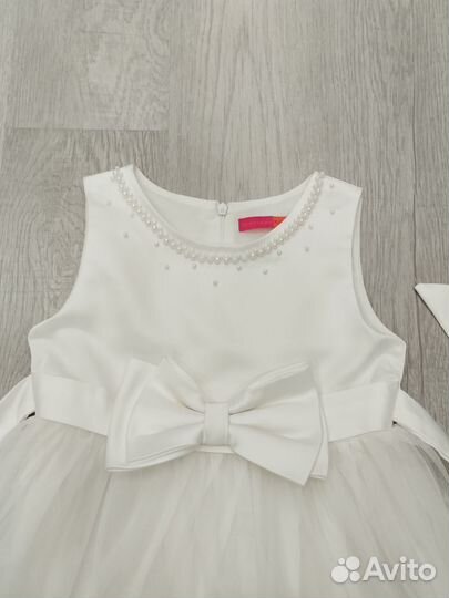 Платье для девочки 116 нарядное белое