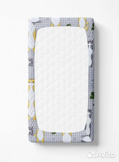 Натяжная простынь на резинке 2 шт