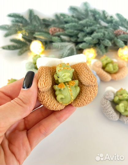 Мыло дракончик в рукавичке