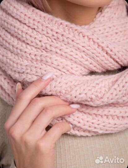 Шапка и снуд зимние женские