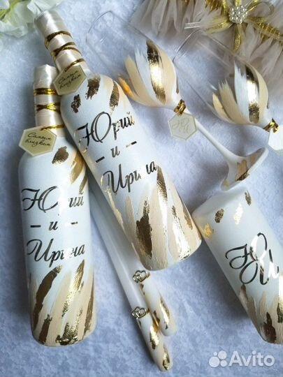 Оформление бутылок, свадебные бутылки, шампанское