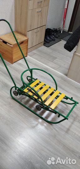 Детские санки трансформер с колесами