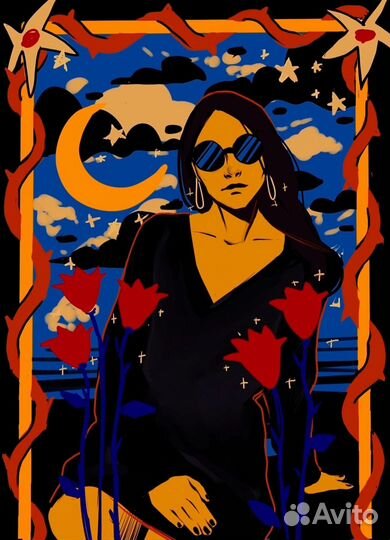 Стилизованный портрет диджитал/традишнл