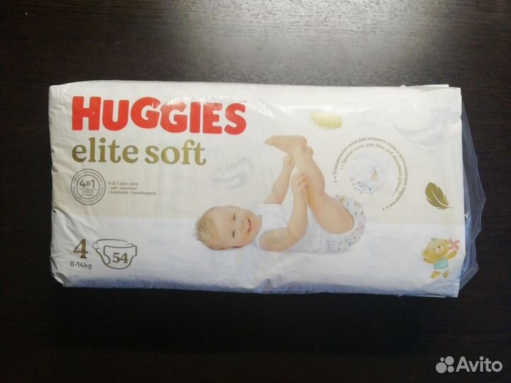 Подгузники Huggies elite soft 4