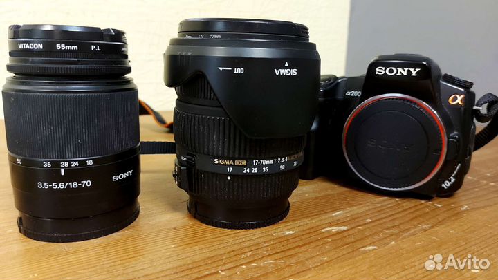 Зеркальный фото Sony Alpha 200 Japan+ 2 объектива