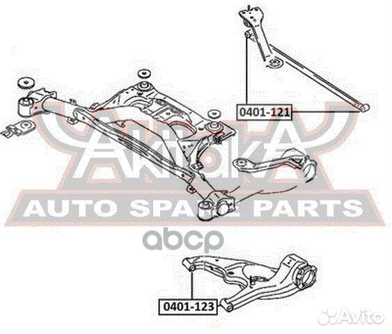 0401-123 asva сайлентблок заднего нижнего рычаг