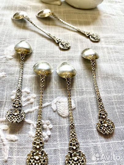 Ажурные ложки серебро СССР