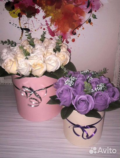 Букеты из мыльных цветов на 8 марта