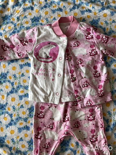 Детские вещи пакетом для девочек от 0 до 1,5 лет