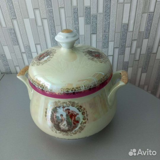 Супница, тарелки сервиза Мадонна Фортуна, ГДР