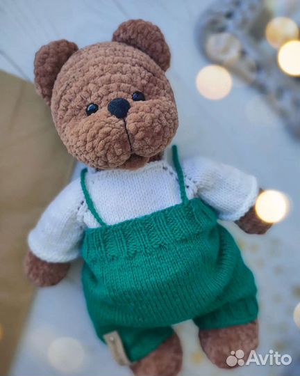 Мишка вязаный