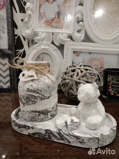 Ваза для сухоцветов, гипсовые изделия