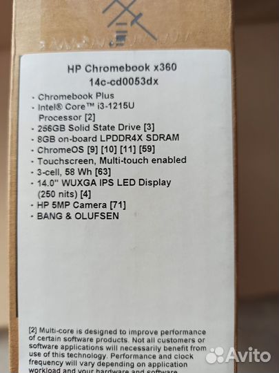 Chromebook Plus Laptop HP x360 Mineral Silver
