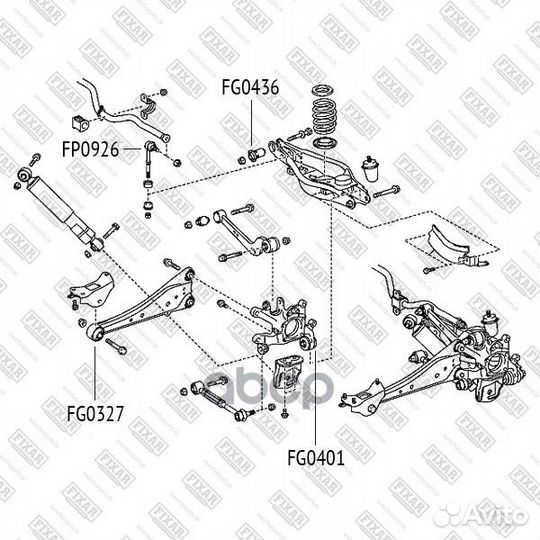 Сайлентблок рычага toyota Rav4 06- FG0436 FG0436