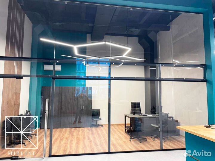 Цельностеклянные перегородки