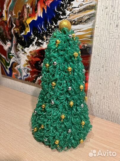 Елка, ручная работа, высота около 30см