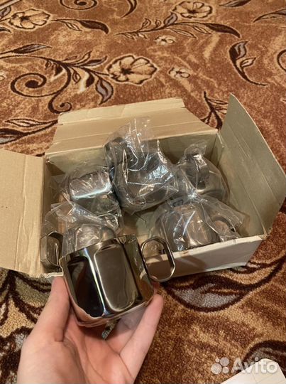 Кофейный набор из нержавеющей стали с золотым покр