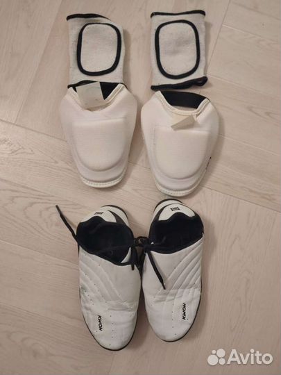 Комплект защиты и кимоно для тхэквондо