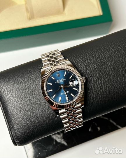 Часы rolex datejust blue dial 41mm