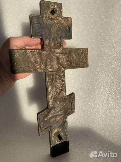 Киотный крест большой. Бронза