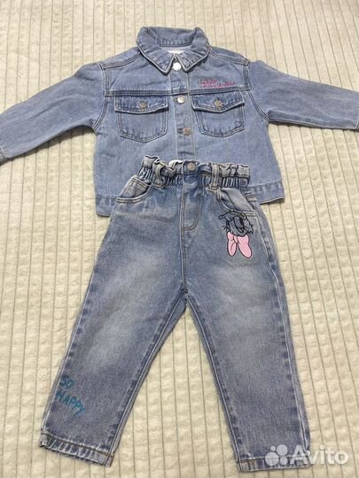 Костюм Zara джинсовка и джинсы 92,98,104,110,116