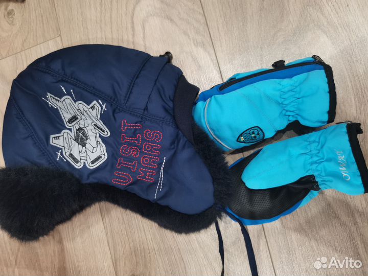 Шапка и варежки зимние