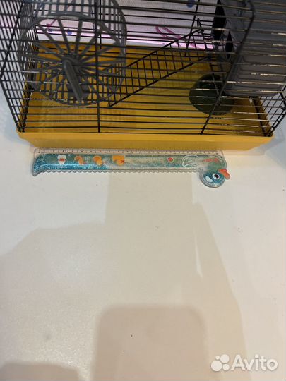 Клетка для хомяка с колесом, домиком, и миской