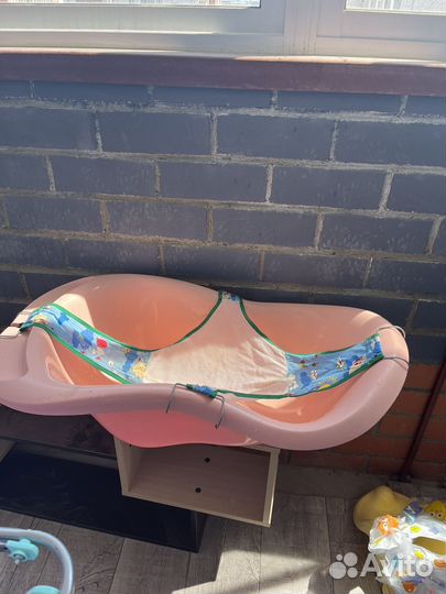 Детская ванна с горкой и шезлонгом
