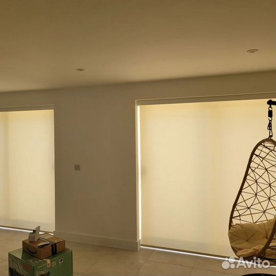 Жалюзи на окна рулонные тканевые