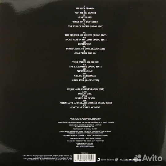 Виниловая пластинка HIM – XX: Two Decades of Love