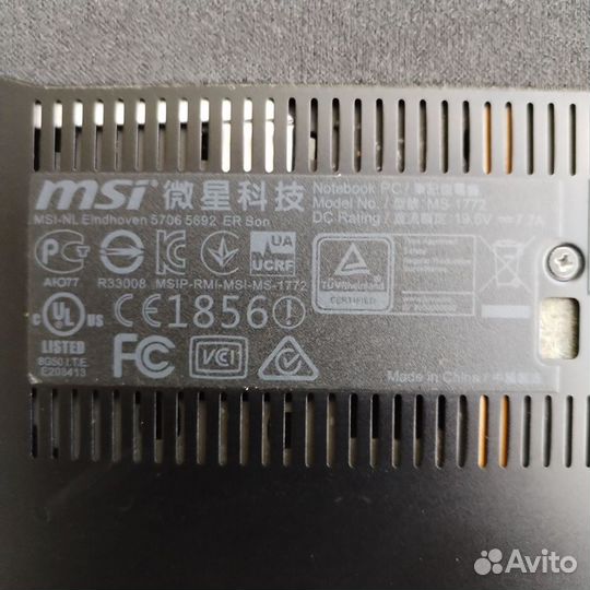 Игровой ноутбук msi