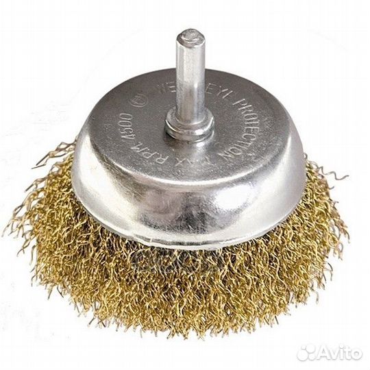 Щетка для дрели, 50 мм, чашка со шпилькой, лату