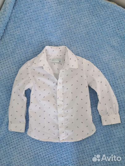 Рубашка белая 98 разм