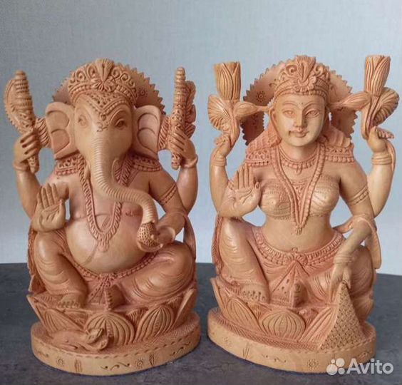 Статуэтка Ганеша сандаловое дерево. 15-16см