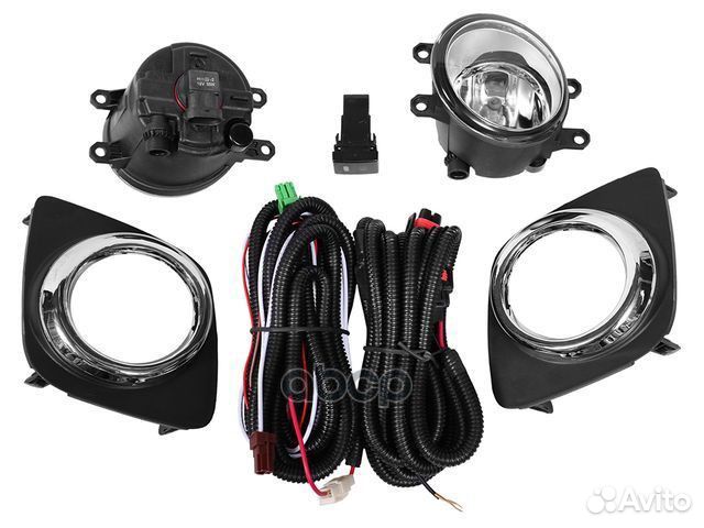 Фара противотум лев+прав комплект+проводка+кноп