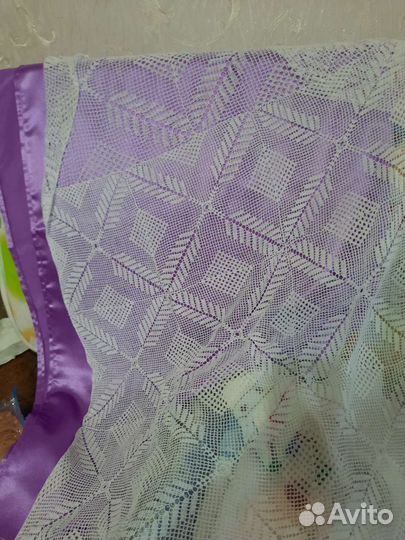 Вязанное покрывало ручной работы