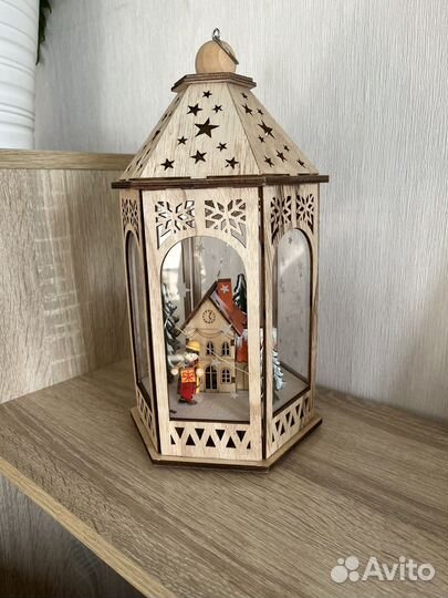 Рождественский фонарь с подсветкой