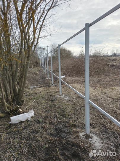 Забор из сетки рабицы