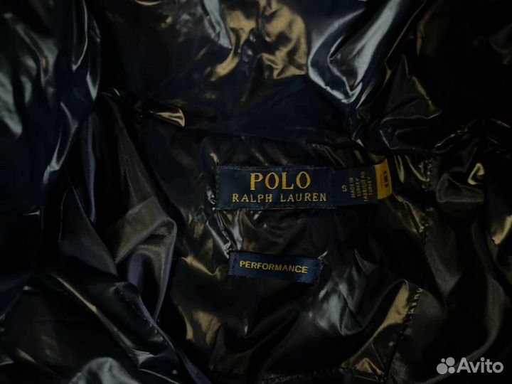 Пуховик Polo Ralph Lauren glossen down jacket blue