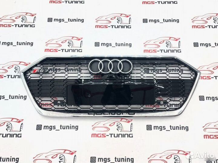 Решетка на Audi A7 в стиле RS7 17+ гг. дизайн 1