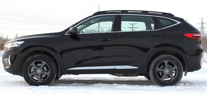 Рейлинги черные на крышу апс для haval F7