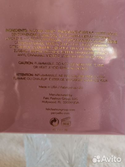 Парфюмированная вода Perry Ellis в плёнке новое