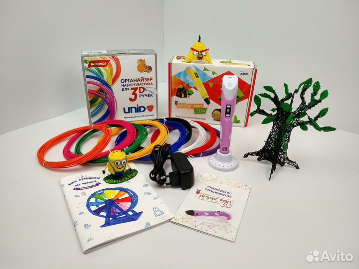 3d ручка + пластик + трафареты