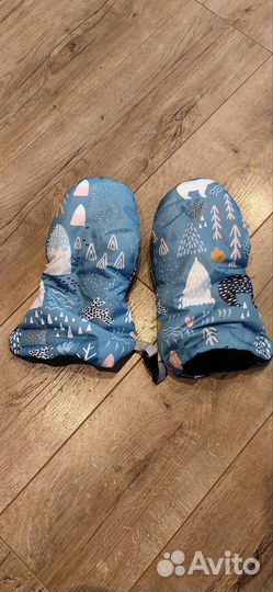 Зимний конверт и варежки для коляски