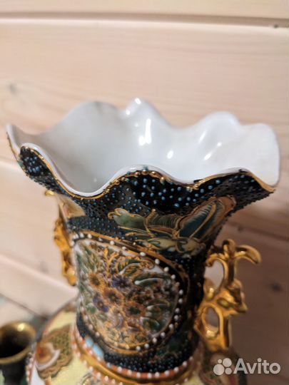 Винтажные вазы китайский фарфор, клуазоне