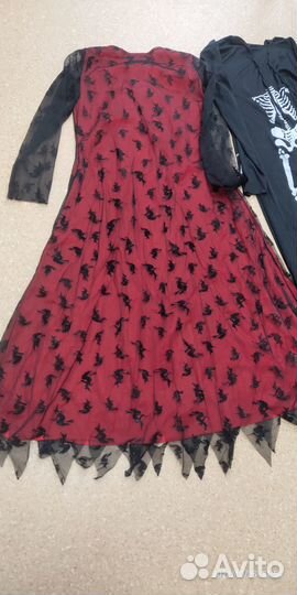 Костюм ведьмы на хэллоуин и платье скелета