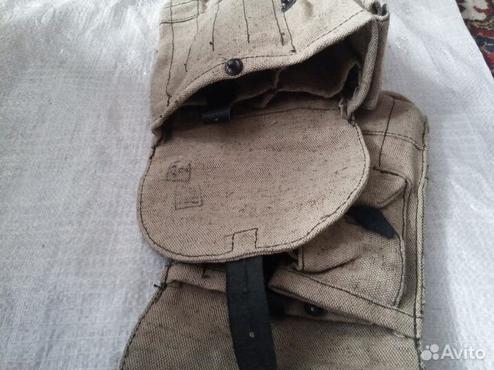 Подсумок под магазины ак 4-х секционный брезент