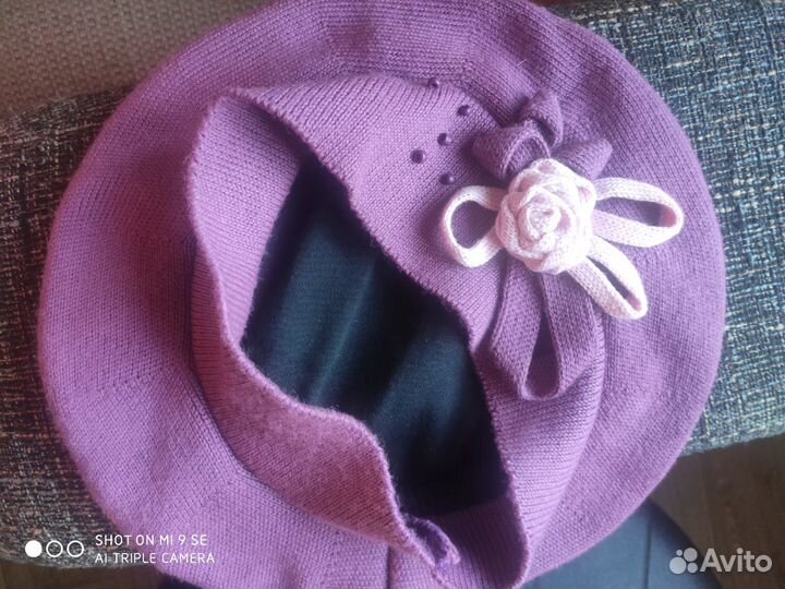 Берет, 50 шерсть/50 полиакрил, р.56-58