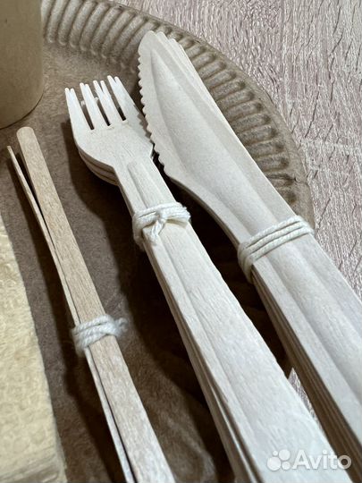 Набор столовой посуды крафт